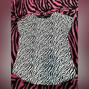 Zebra print van heusen blouse small